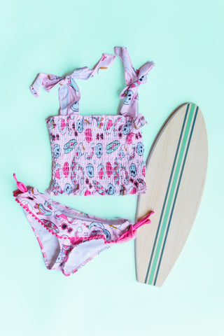 EXCLUSIVE BEACHIN’ IT WITH BRYNNLEIGH DREAM SMOCKED TANKINI TWO PIECE SWIM SUIT
