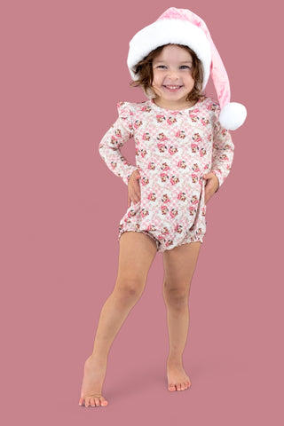 SANTA BABY CHECKERS DREAM BUBBLE ROMPER