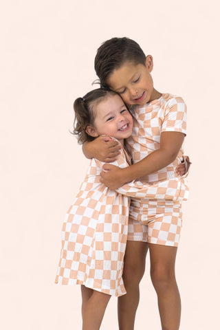 SANDY CHECKERS DREAM SHORT SET