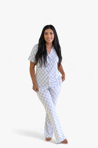 CLOUDY CHECKERS WOMEN’S RELAXED FLARE DREAM SET