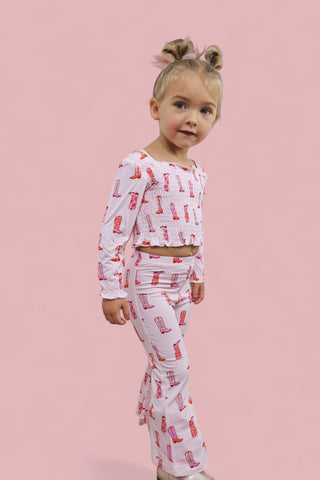 EXCLUSIVE YEE HAW HOLLIE DREAM SMOCKED FLARE SET