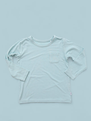 HAZY BLUE RIB DREAM POCKET TEE