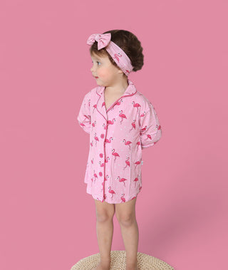 FLOCKING FLAMINGOS GIRL'S DREAM GOWN