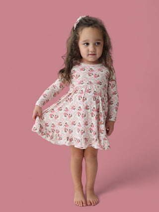 SANTA BABY CHECKERS DREAM RUFFLE DRESS