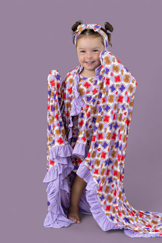 EXCLUSIVE PEANUT BUTTER JELLY TIME DREAM RUFFLE BLANKET