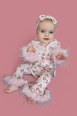 SANTA BABY CHECKERS GIRL’S FLARE FEATHERED DREAM SET