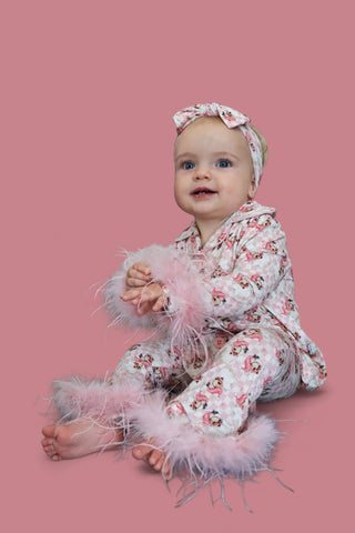 SANTA BABY CHECKERS GIRL’S FLARE FEATHERED DREAM SET