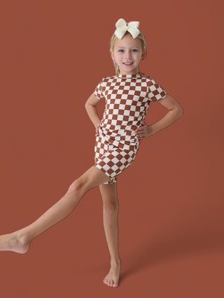 COPPER CHECKERS DREAM SHORT SET