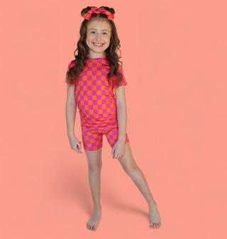 NEON DREAMS CHECKERS DREAM SHORT SET