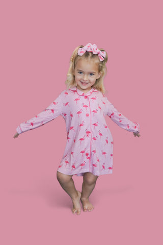 FLOCKING FLAMINGOS GIRL'S DREAM GOWN