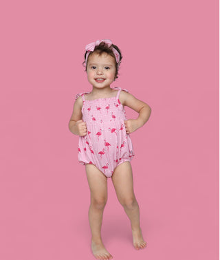 FLOCKING FLAMINGOS DREAM BUBBLE ROMPER