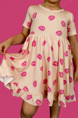 PUCKER UP DREAM RUFFLE DRESS