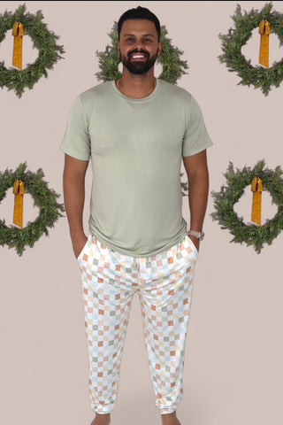 MUTED CHECKERS MEN'S DREAM JOGGER SET