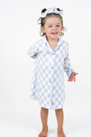 CLOUDY CHECKERS GIRL'S DREAM GOWN