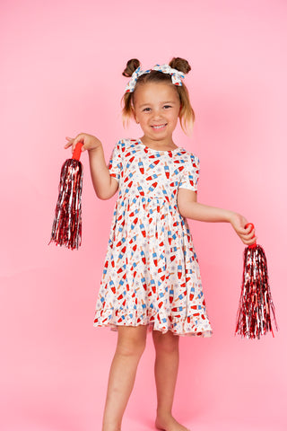 LITTLE MISS FIRECRACKER DREAM RUFFLE DRESS