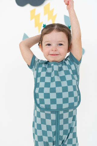 STORMY CHECKERS DREAM BABY BIB