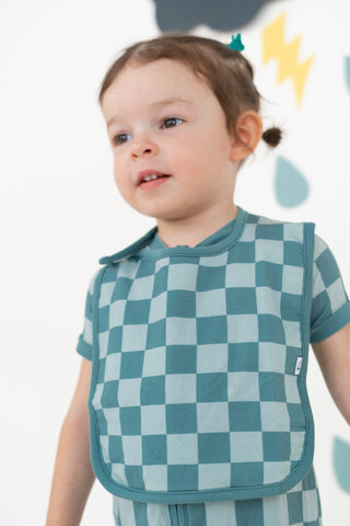 STORMY CHECKERS DREAM BABY BIB