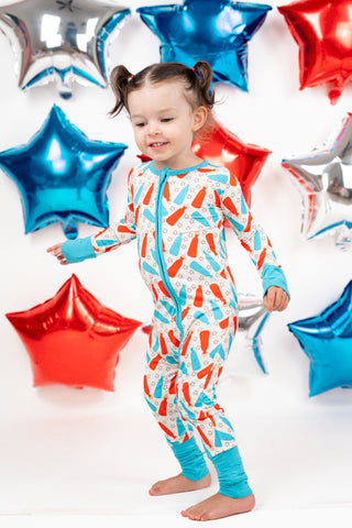 BURSTING RED WHITE & BLUE DREAM ROMPER