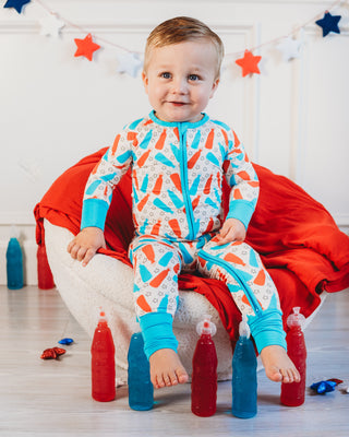 BURSTING RED WHITE & BLUE DREAM ROMPER