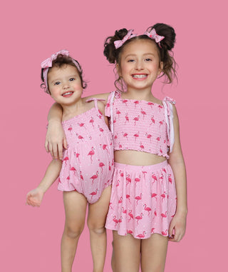 FLOCKING FLAMINGOS DREAM BUBBLE ROMPER