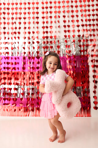 BUBBLEGUM CHECKERS DREAM TUTU DRESS