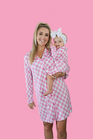 BUBBLEGUM CHECKERS GIRL'S DREAM GOWN