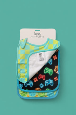 BE BOLD CHECKERS DREAM BABY BIB (PACK)