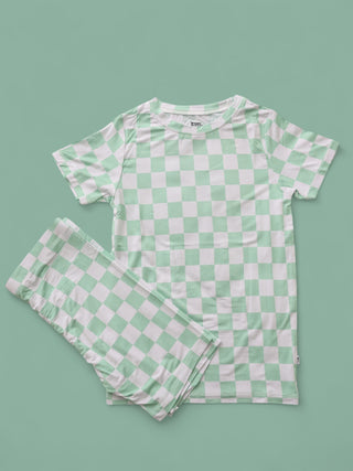 MINT CHECKERS DREAM SHORT SET