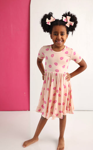 PUCKER UP DREAM RUFFLE DRESS