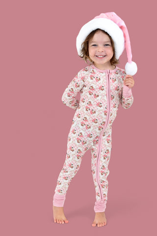 SANTA BABY CHECKERS DREAM ROMPER