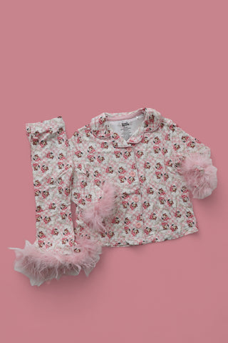 SANTA BABY CHECKERS GIRL’S FLARE FEATHERED DREAM SET