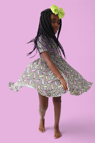 GET YOUR CRAYON ON DREAM RUFFLE DRESS