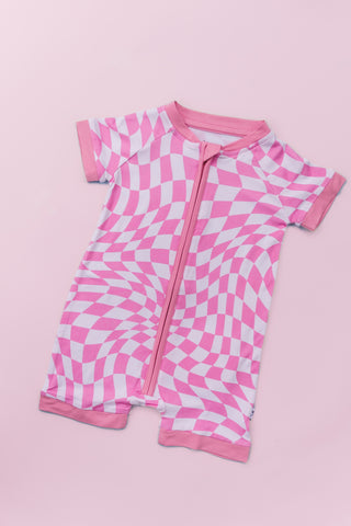 BUBBLEGUM WAVY CHECKERS DREAM SHORTIE