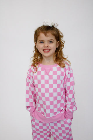 BUBBLEGUM CHECKERS DREAM PULLOVER