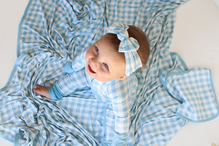 SKY BLUE GINGHAM DREAM BOW